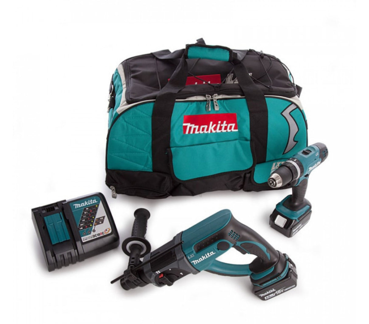 Kit 2 in 1 Trapano e Perforatore SDS-Plus 18V (2x4,0 Ah) - MAKITA DLX2025M