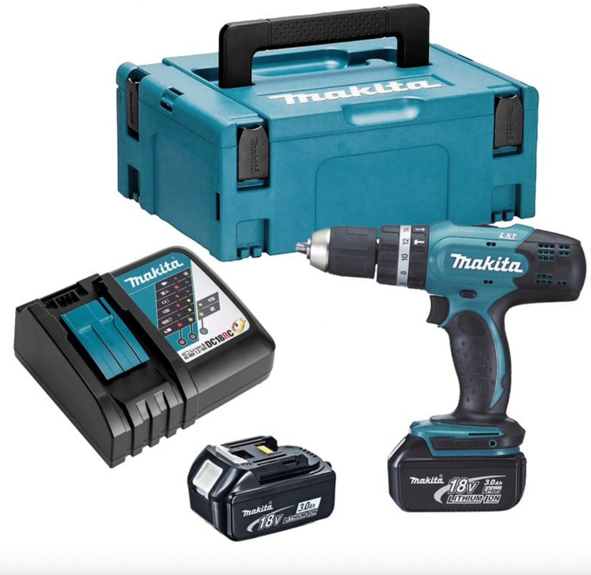 Trapano a percussione 18V LXT (2x3,0 Ah) in MAKPAC - MAKITA DHP453RFJ