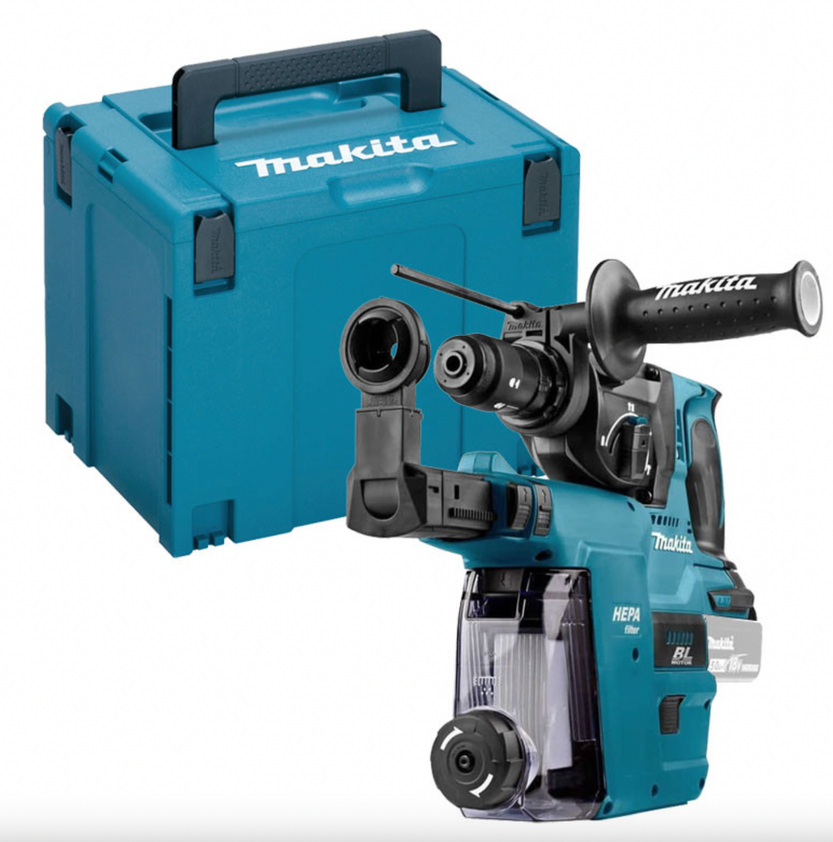 Martello perforatore 18V LXT SDS-Plus (Solo) con filtro DX07 in MAKPAC - MAKITA DHR243ZJW