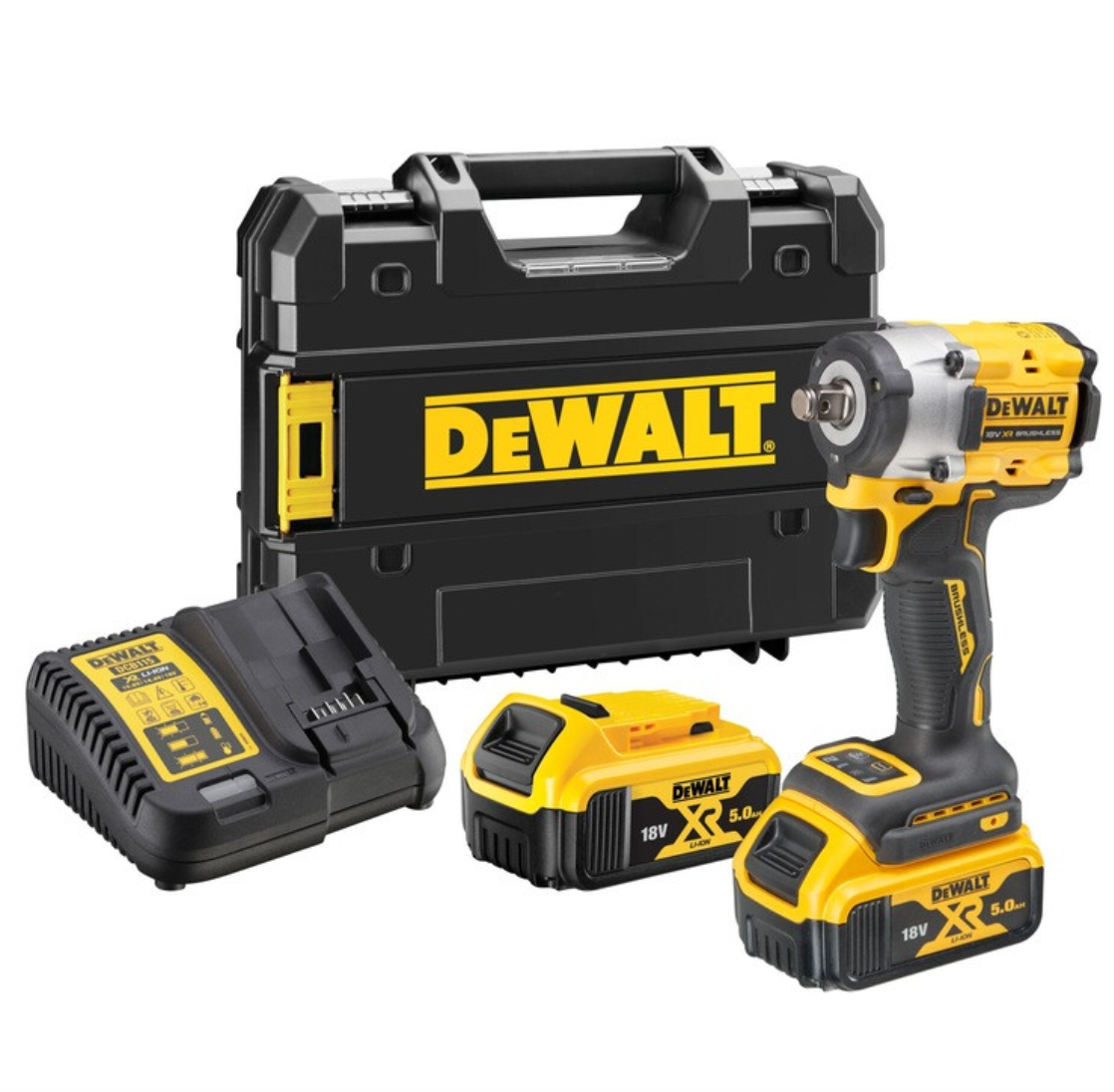 Avvitatore ad impulsi 18V XR 1/2" 406 Nm (2x5.0 Ah) in TSTAK - DEWALT DCF921P2T-QW