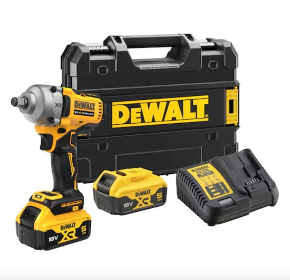 Avvitatore ad impulsi XR 812Nm 1/2" XR (2x5,0 Ah) in TSTAK - DEWALT DCF891P2T-QW