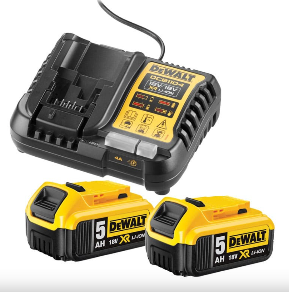 Alimentatore XR 18V (2x5,0 Ah) con caricabatterie - DEWALT DCB1104P2-QW