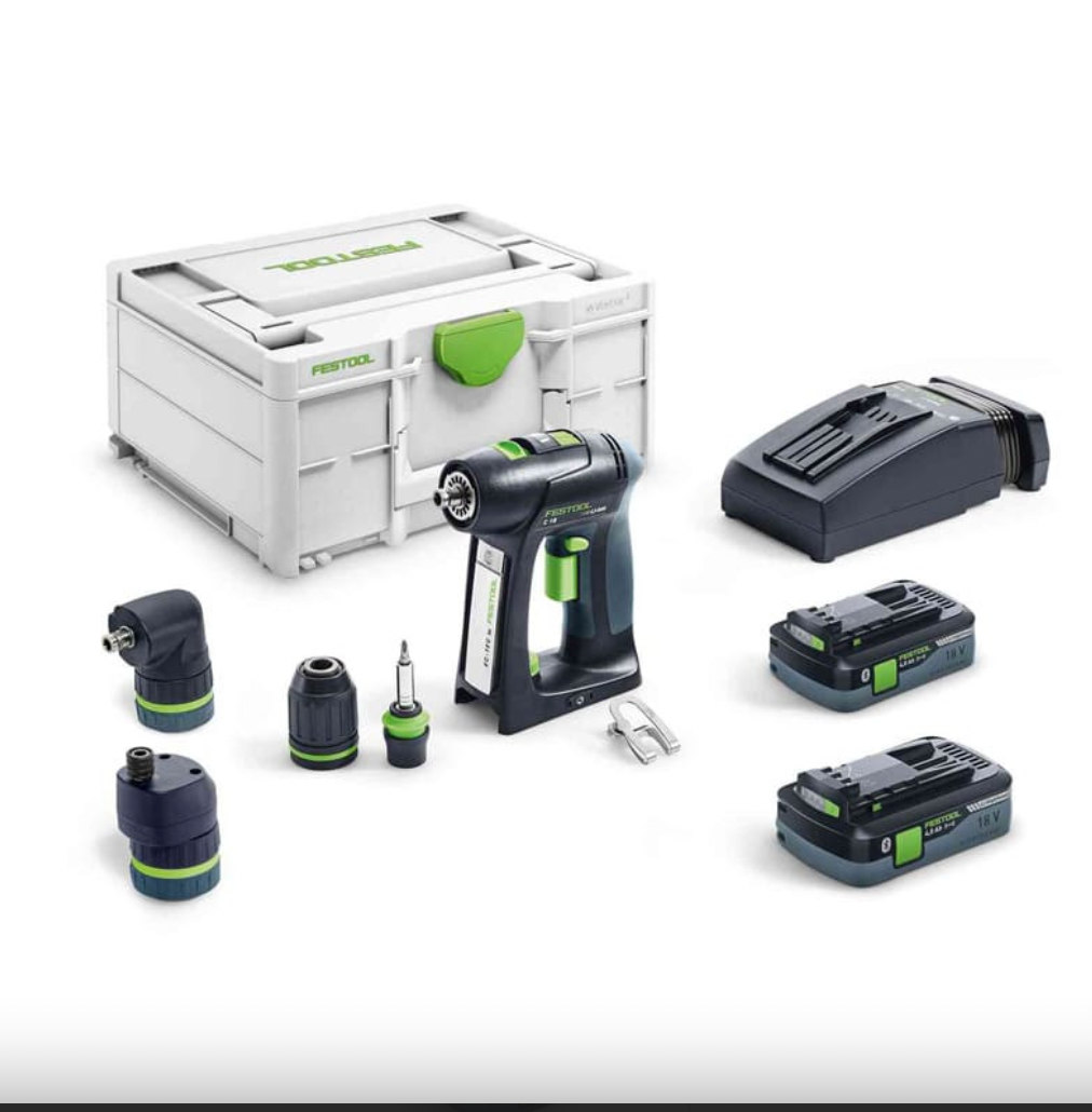 Trapano avvitatore a batteria C 18 HPC 4.0 I-Set (2x4,0 Ah) - FESTOOL 576992