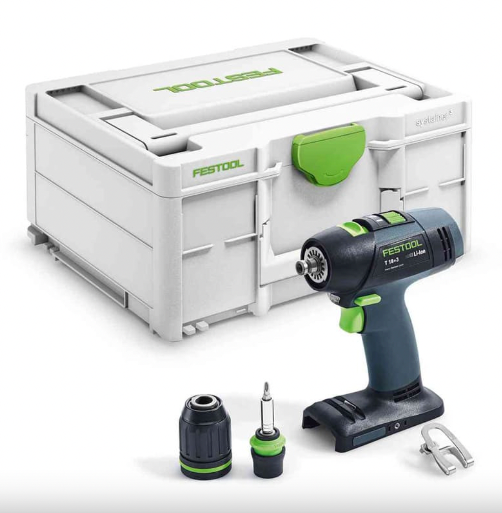 Trapano avvitatore 18V T 18+3-Basic (solo prodotto) - FESTOOL 576448